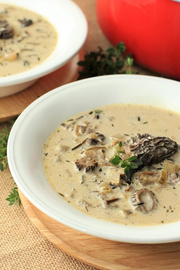 Wild Rice and Morel Mushroom Soup
