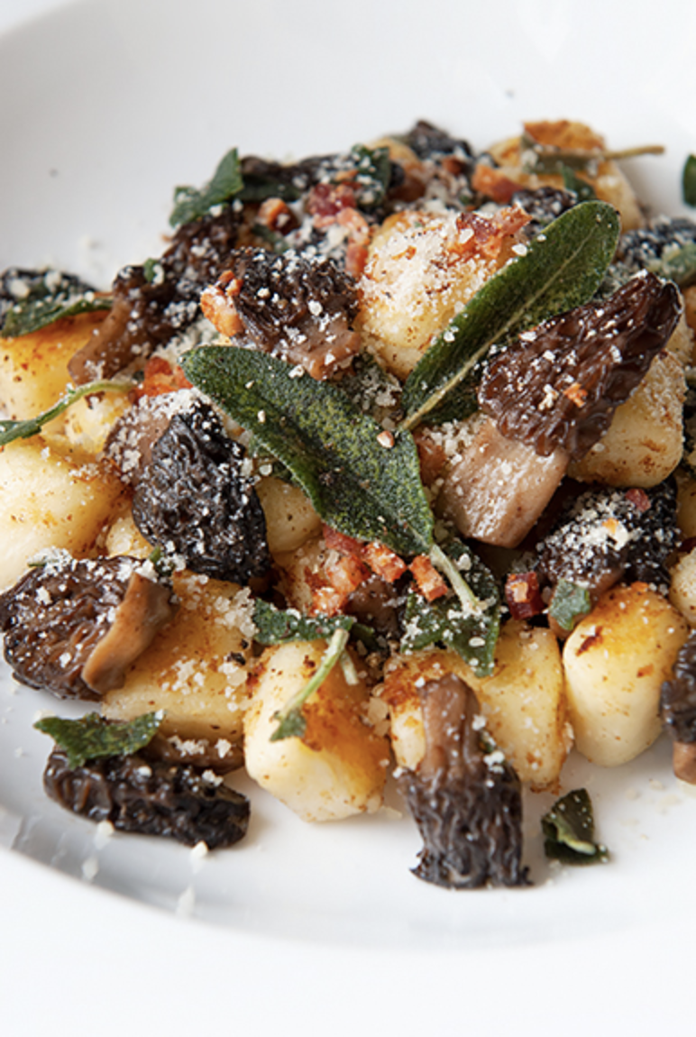 Gnocchi with Morels and Sage