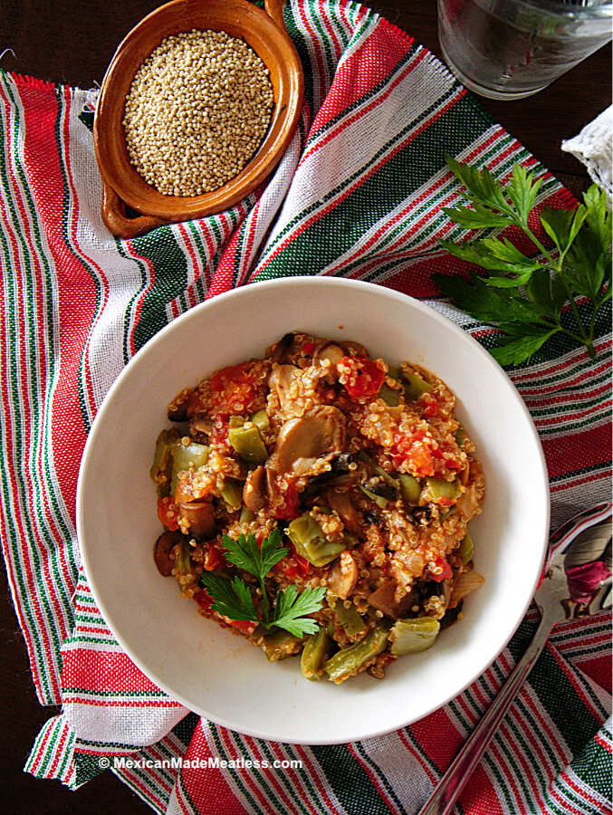 Quinoa with Nopales