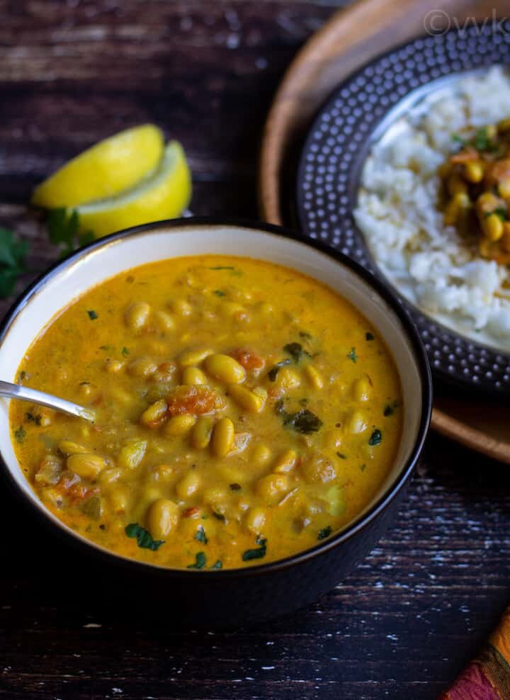 Instant Pot Soybeans Curry | Soya Beans Curry