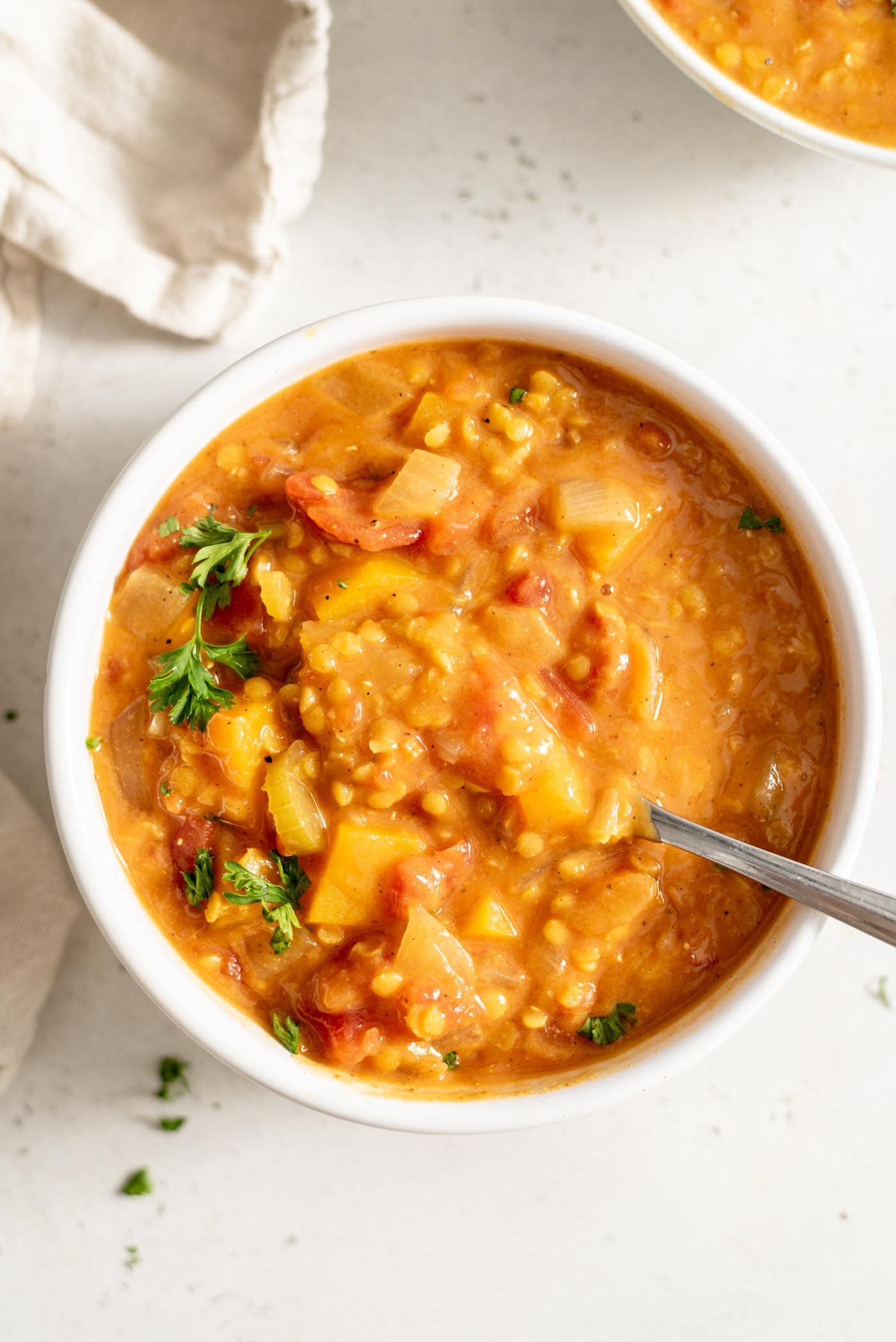 Butternut Squash Lentil Soup 