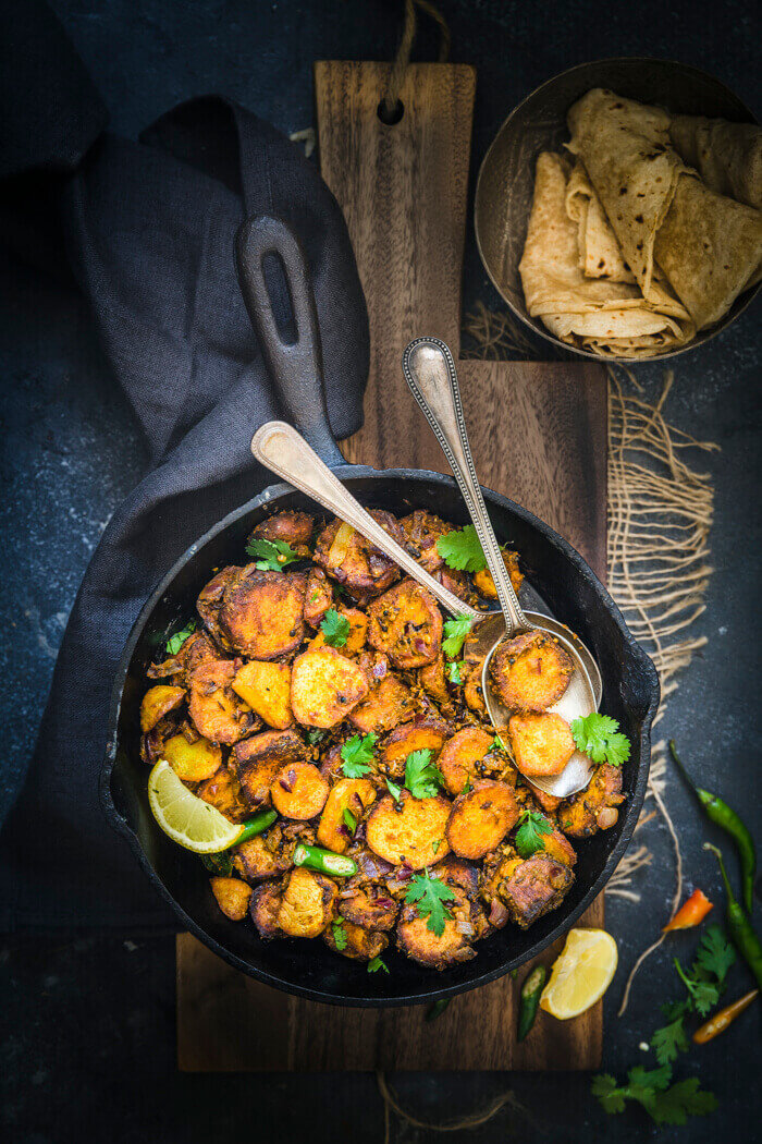 Punjabi Arbi Masala - Spicy Taro Root Curry
