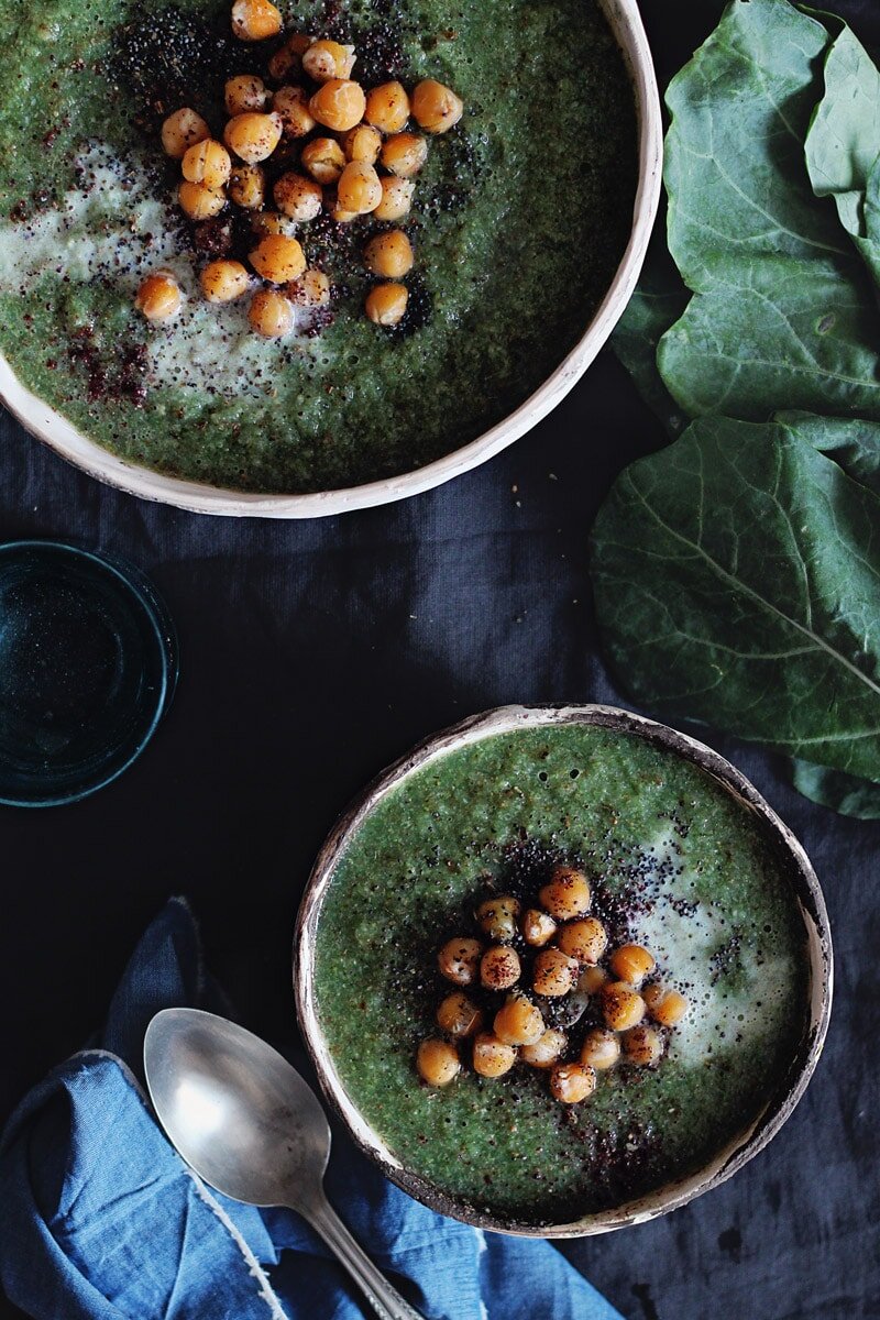 Broccoli, Turnip Greens and Coconut Cream Soup