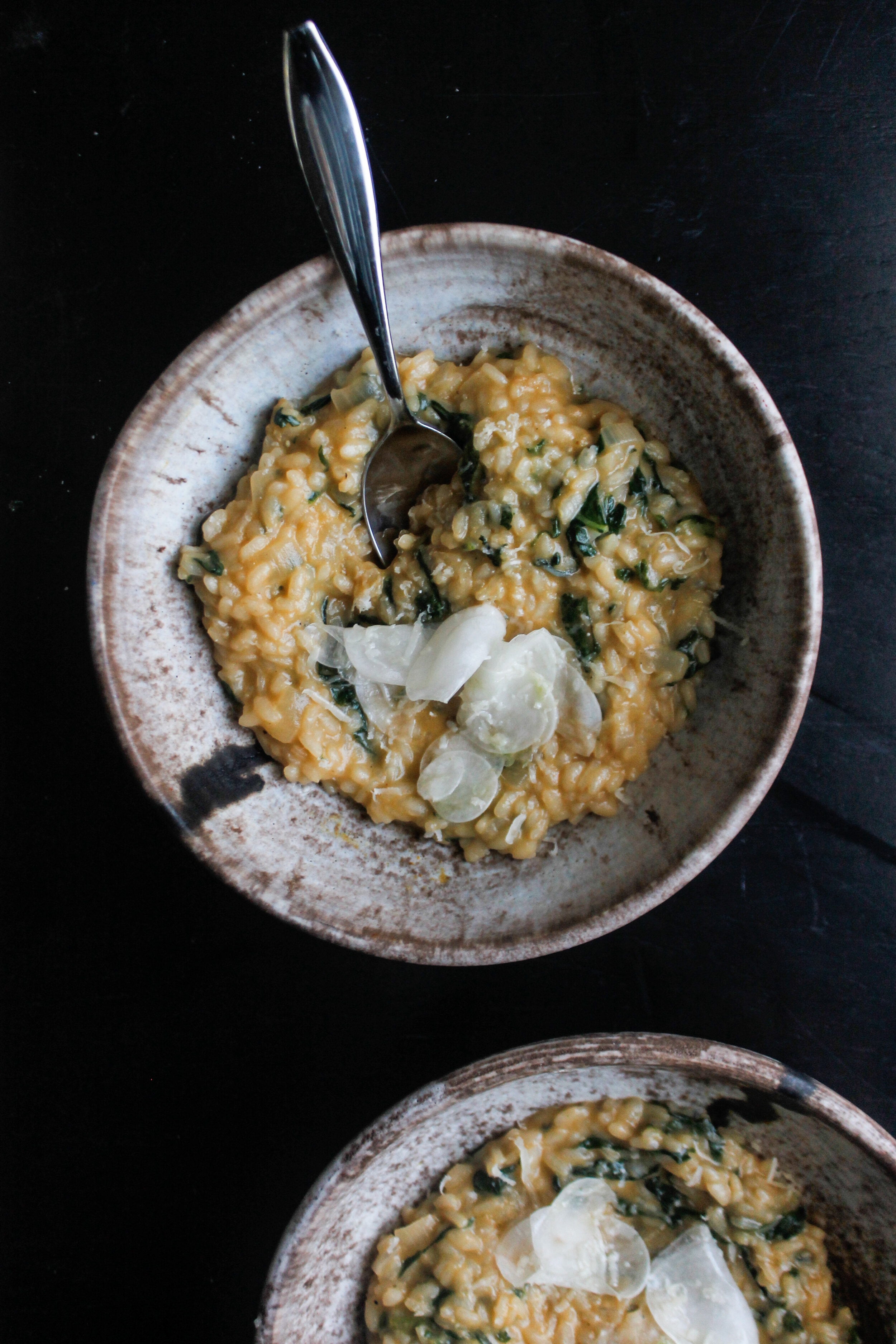 Turnips and Green Risotto