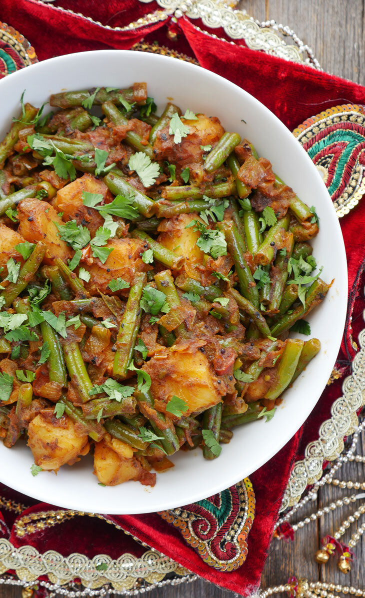 Instant Pot Aloo Beans (Punjabi Potatoes and Green Beans)