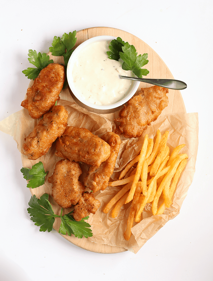 Beer Battered Vegan Fish Sticks