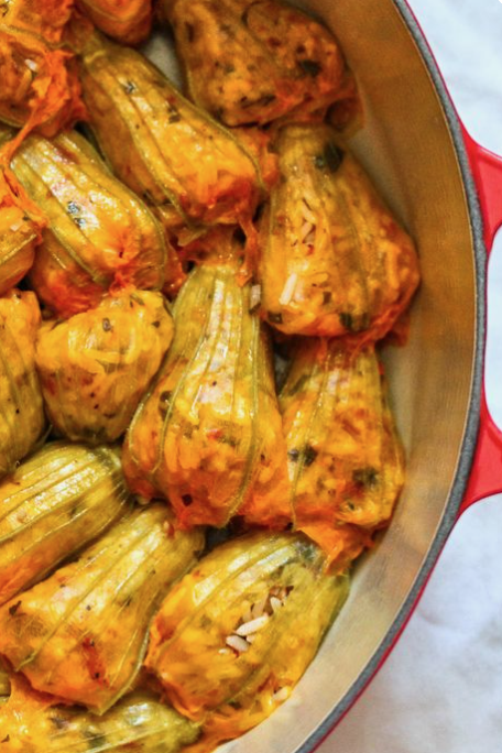 Spicy Stuffed Courgette Flowers