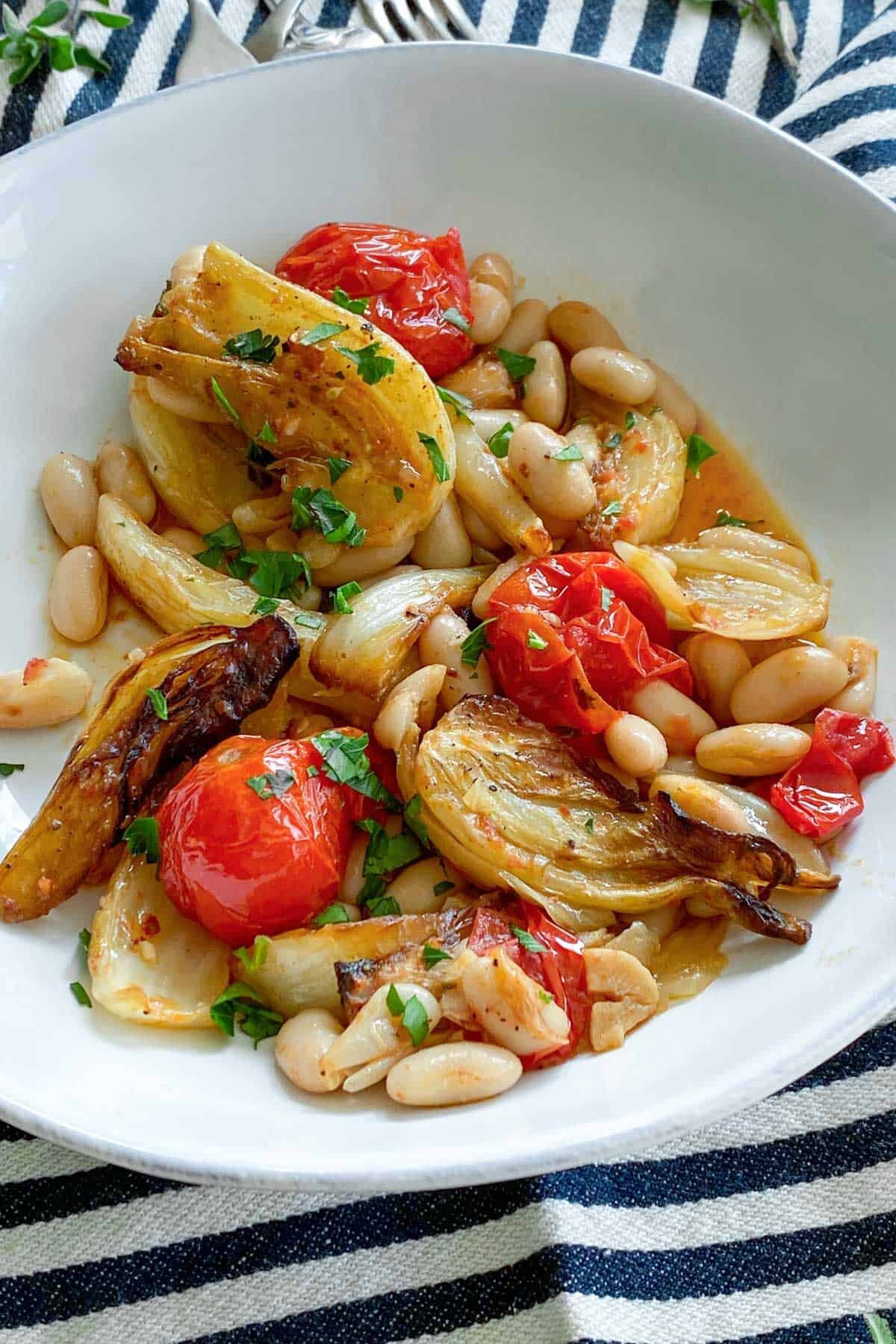 Roasted Fennel Tomatoes &amp; White Beans