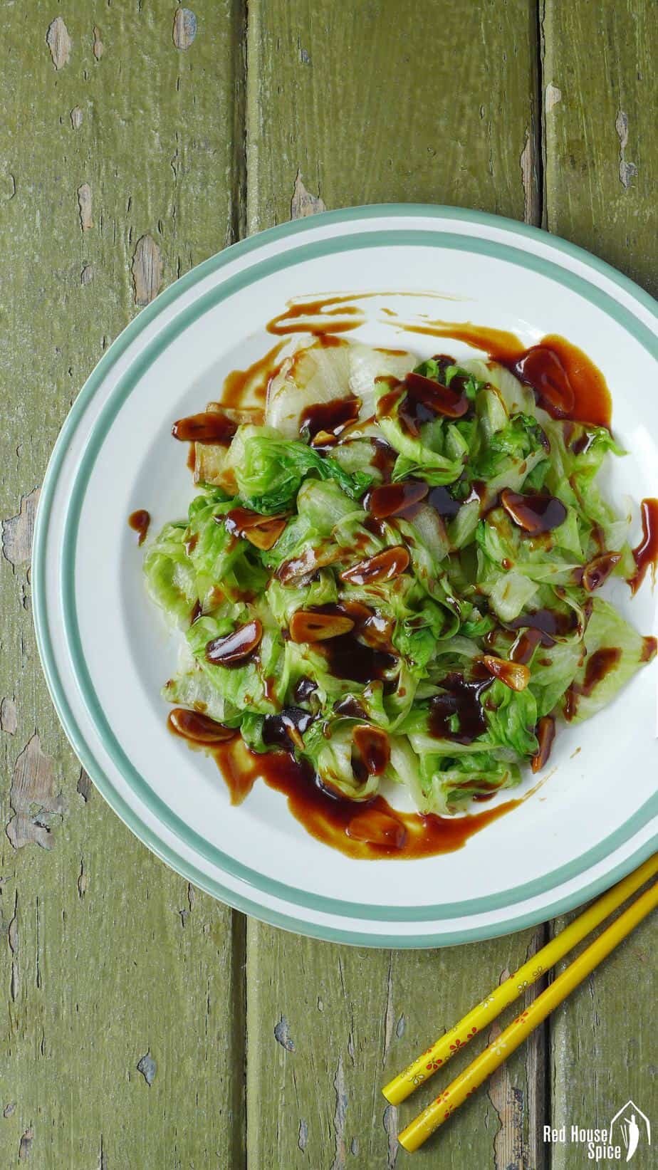 Iceberg Lettuce with Oyster Sauce