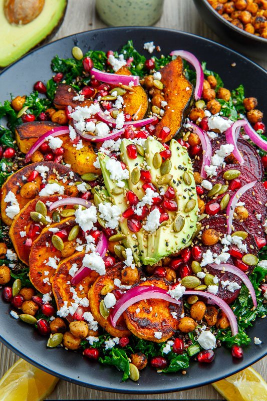 Acorn Squash, Sweet Potato, Beet, Kale &amp; Quinoa Salad