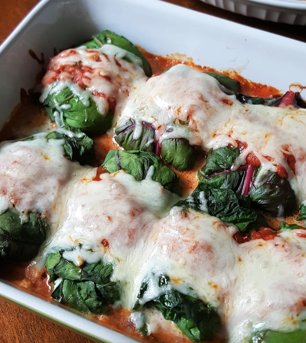 Ricotta Stuffed Swiss Chard 