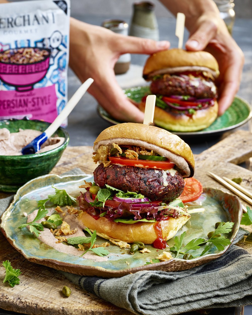 Persian Style Beetroot Burgers