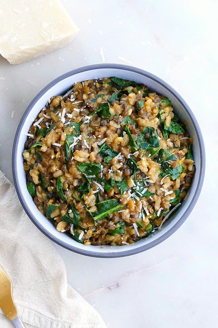 Lentil Risotto with Collard Greens