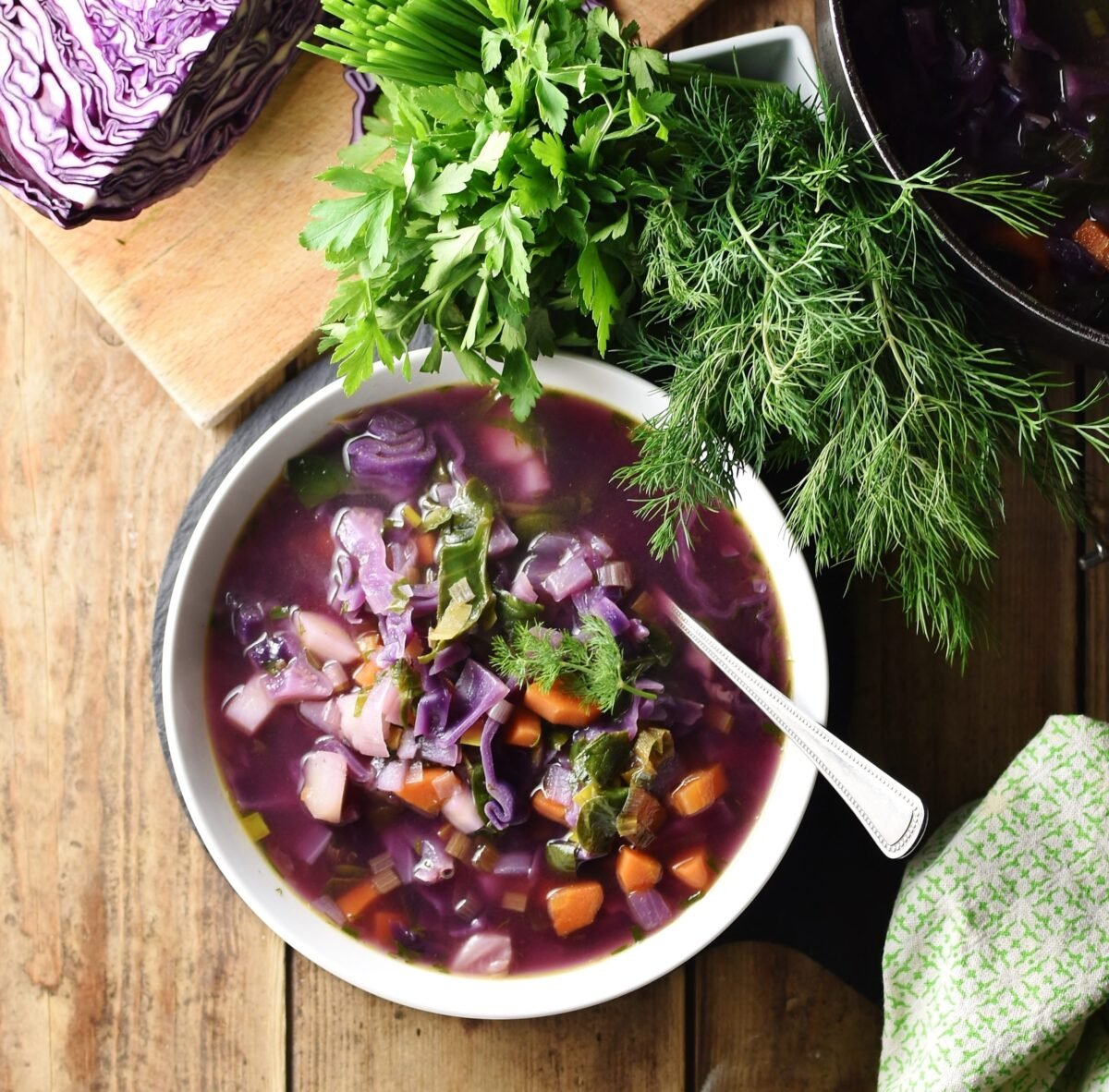 Red Cabbage Winter Vegetable Soup