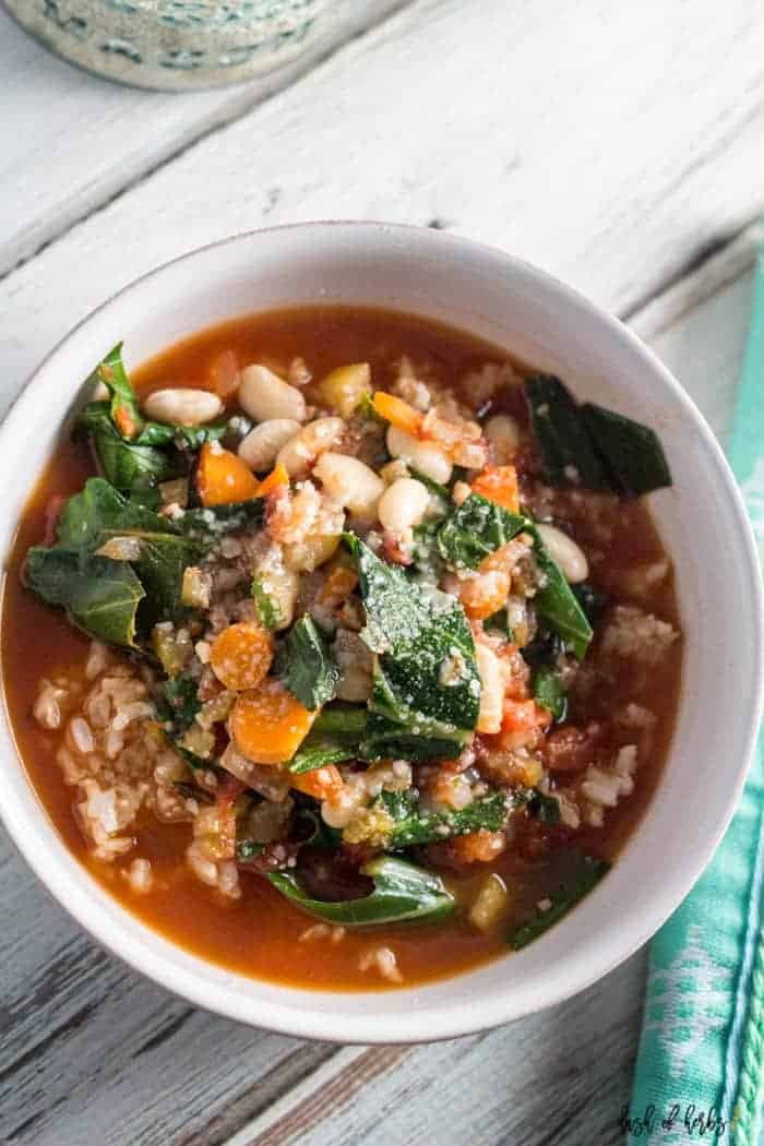 Spicy White Bean and Collard Greens Soup