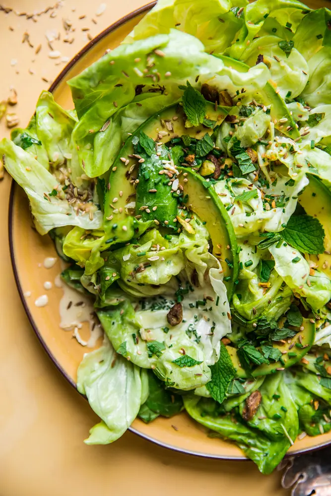 Butter Lettuce Salad with Tahini Dressing