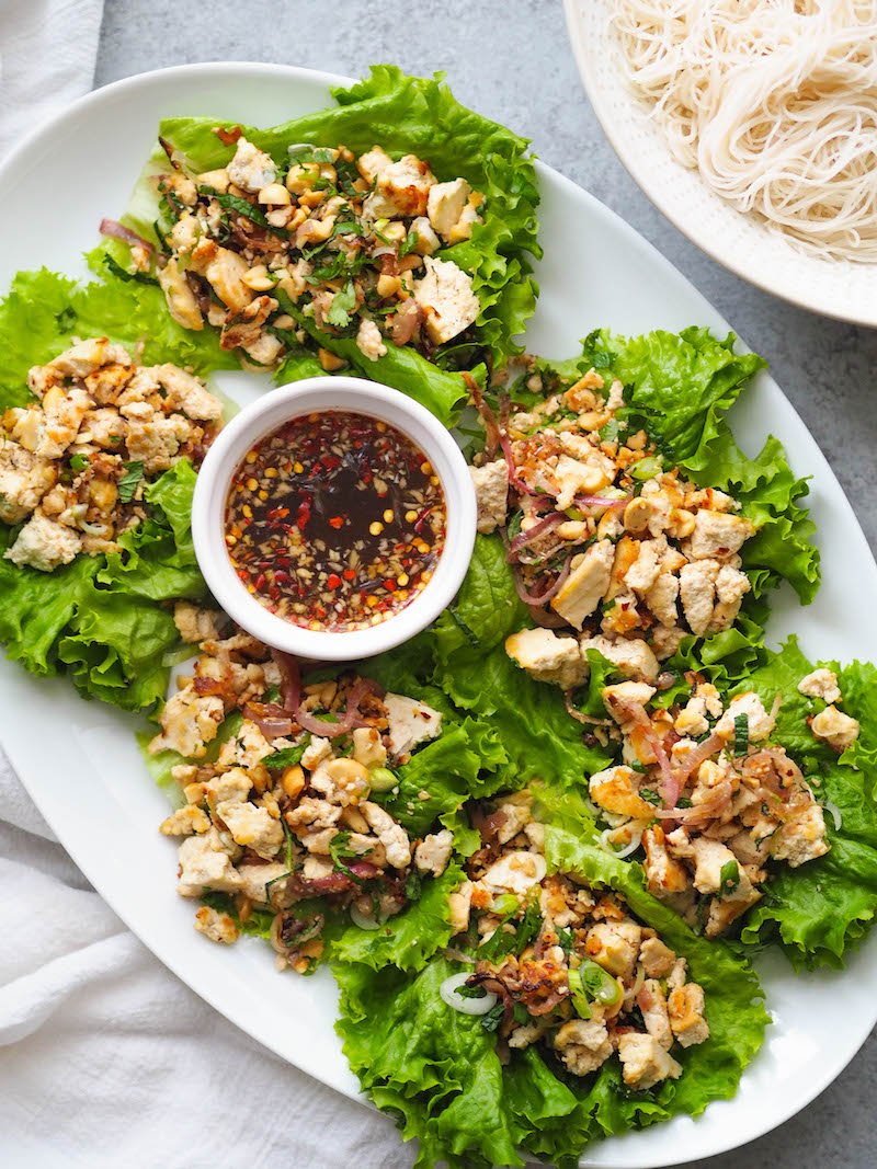 Vietnamese Tofu Lettuce Wraps