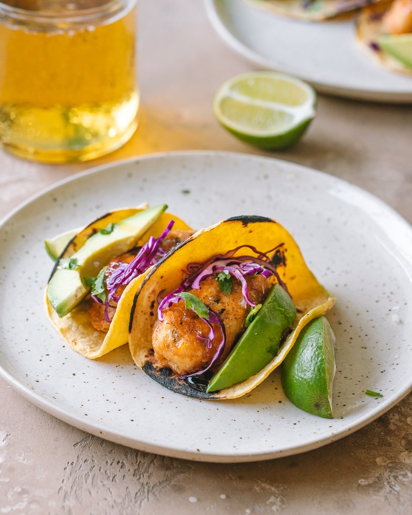 Beer Battered Vegan Fish Tacos