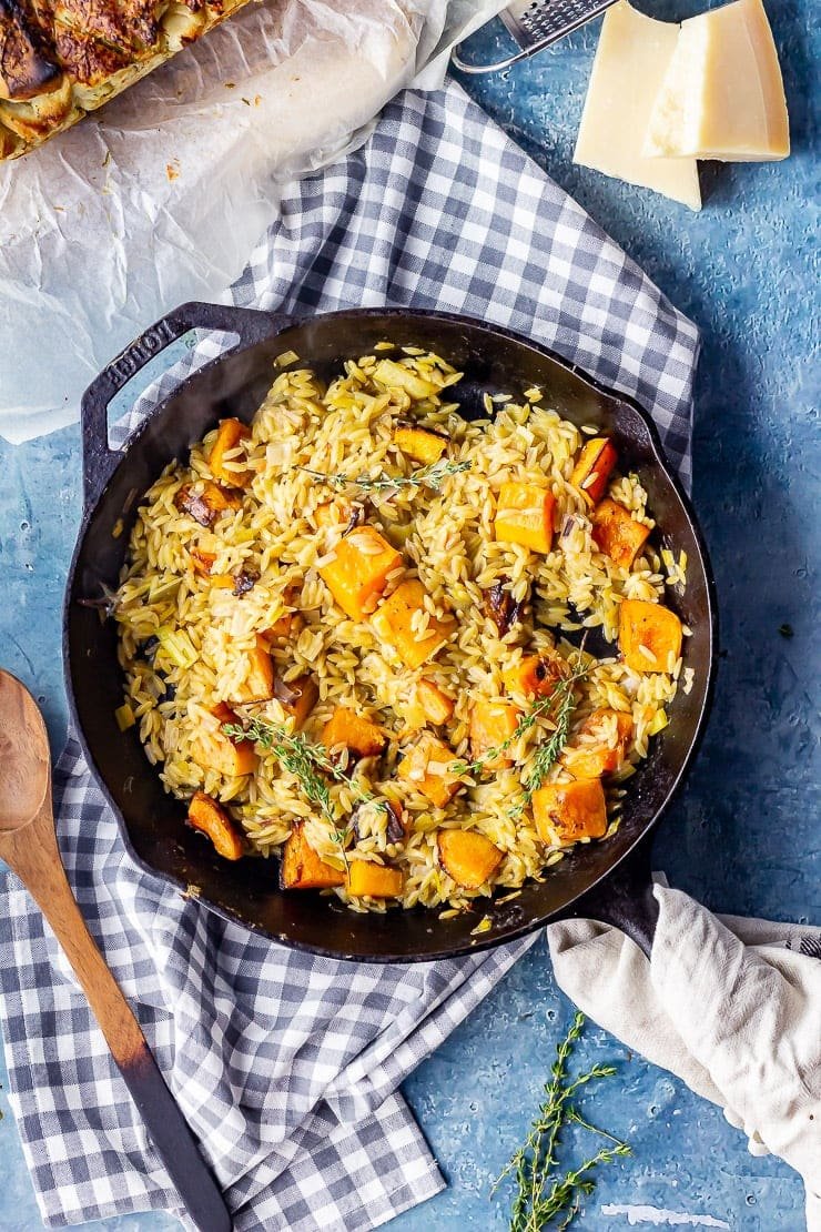 One Pot Orzo with Roasted Squash