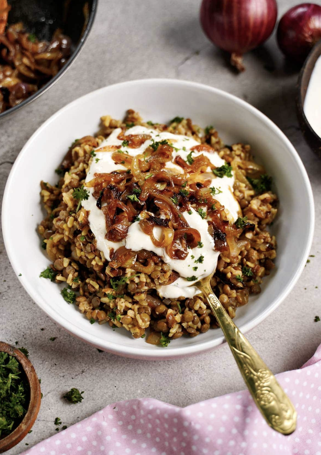 Lebanese Lentils and Rice - Mujadara