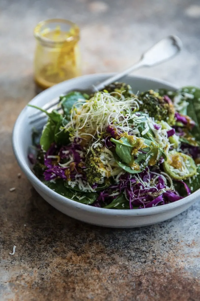 Roasted Broccoli Turmeric Salad