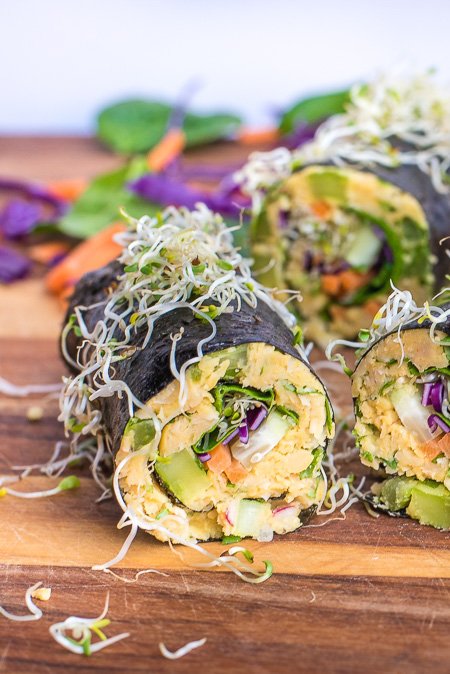 Chickpea "Tuna" Nori Wraps