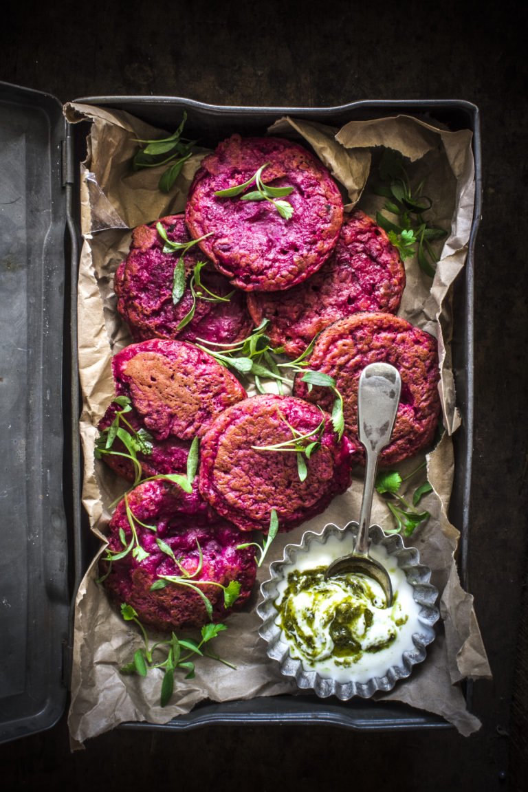 Beetroot and Feta Fritters