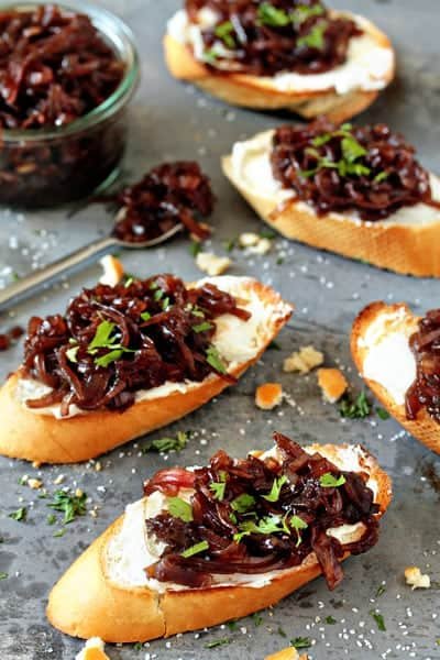 Red Onion Chutney Crostini