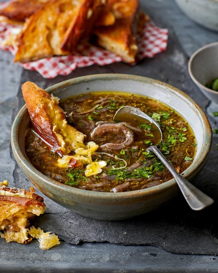 Red Onion Soup with Sourdough