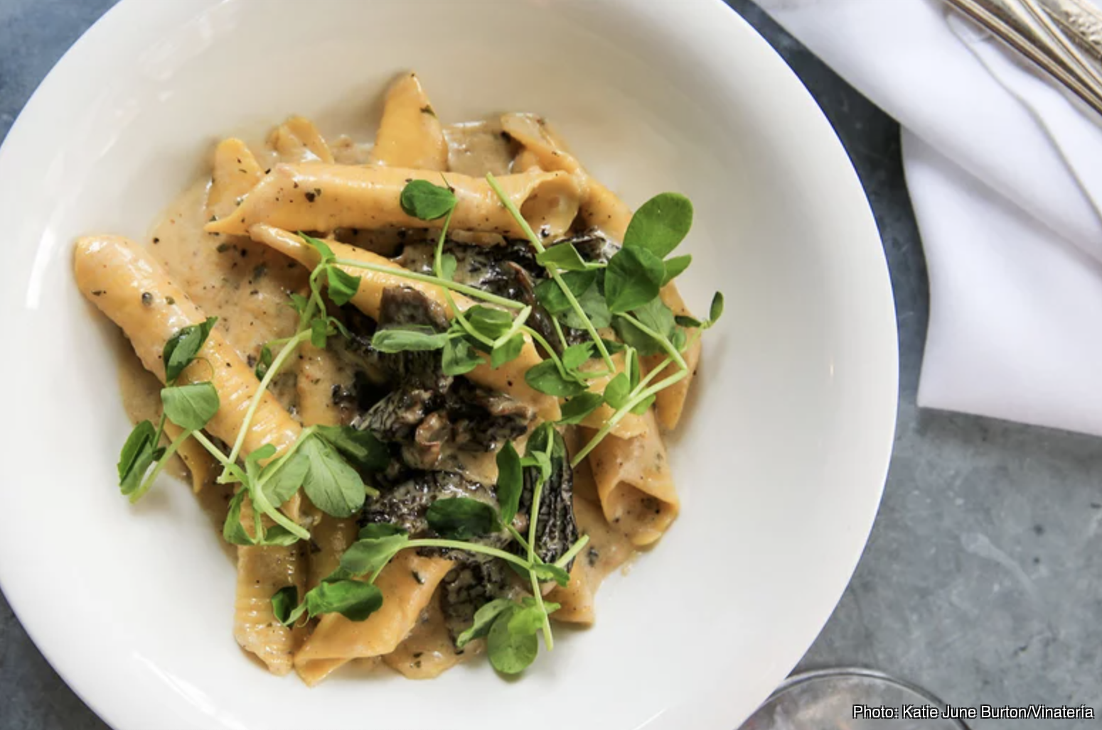 Garganelli With Morels And Peas