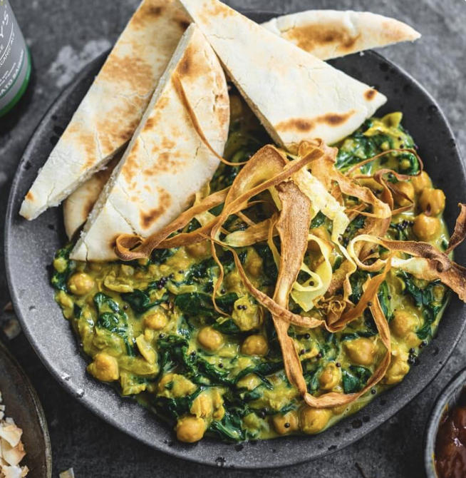 Greens and Chickpea Daal