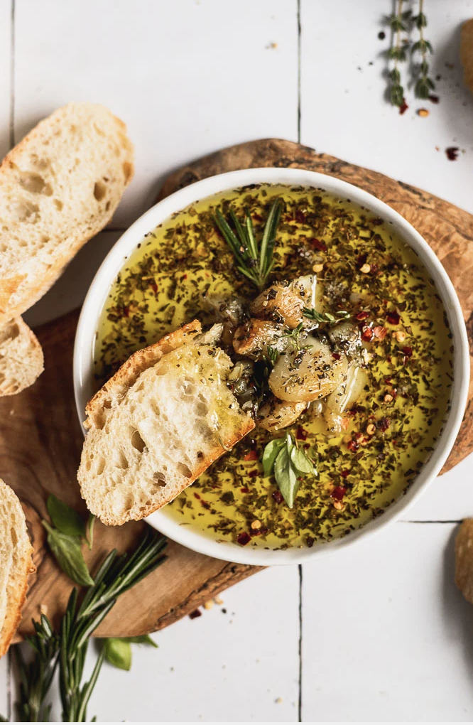 Herby Roasted Olive Oil Dip