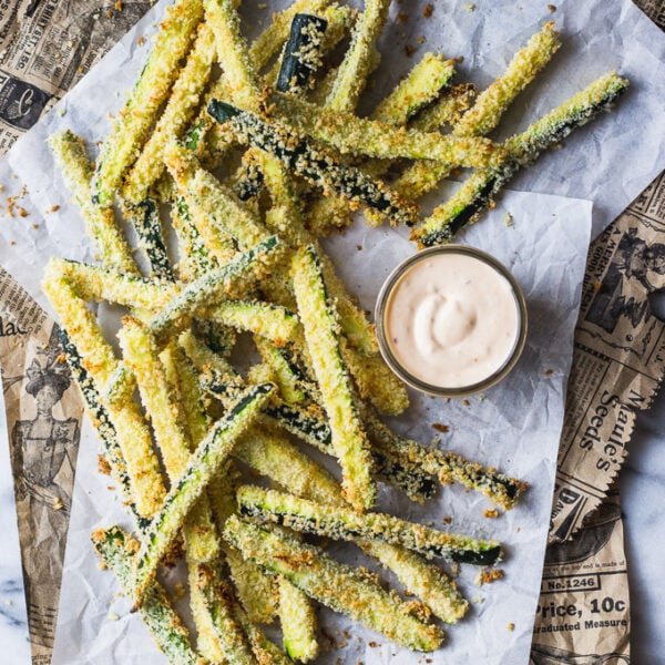 Bakes Zucchini Fries with Aioli