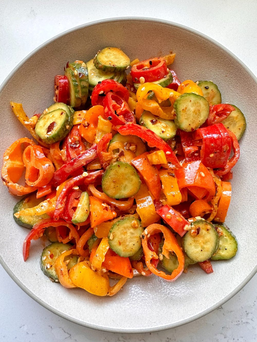 Cucumber and Sweet Pepper Salad
