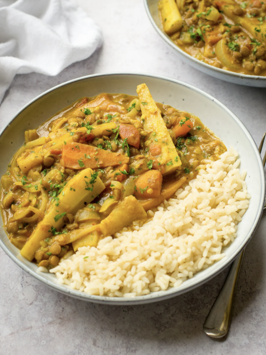 Creamy Parsnip Curry with Lentils