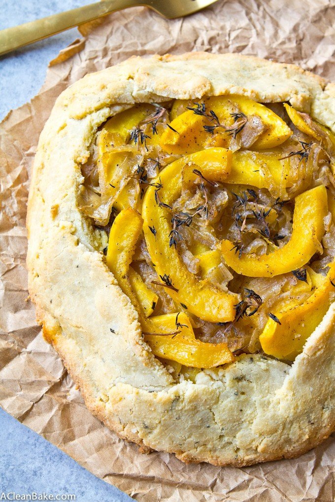 Acorn Squash Galette with Caramelized Onions