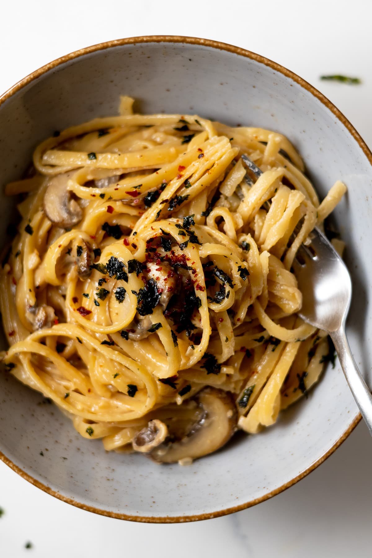 Creamy Miso Mushroom Pasta