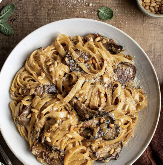 Leek and Mushroom Gruyere Pasta