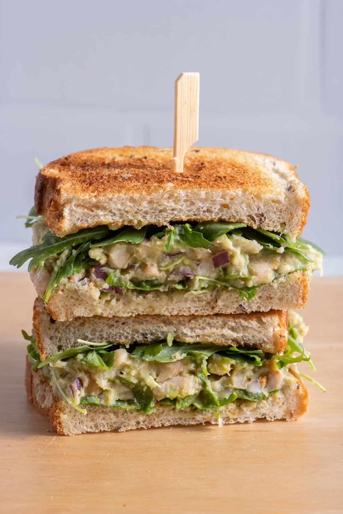 White Bean Avocado Sandwich