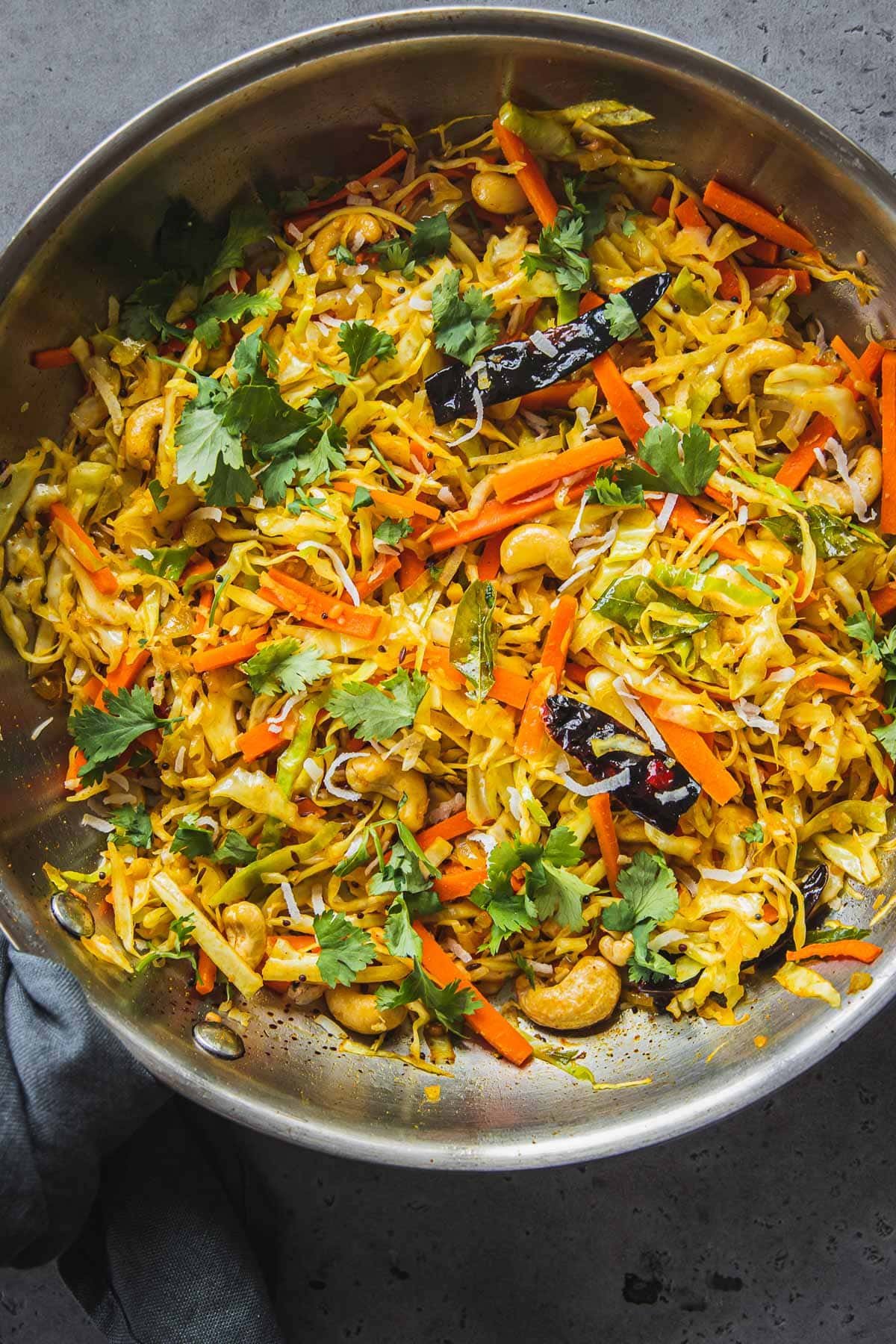 Cabbage Thoran (South Indian Cabbage Curry)