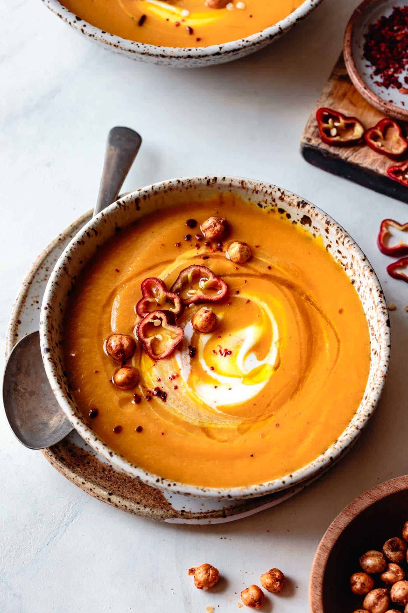 Curried Carrot Soup with Coconut Milk