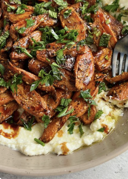 Za'atar Roasted Carrots with Feta Dip