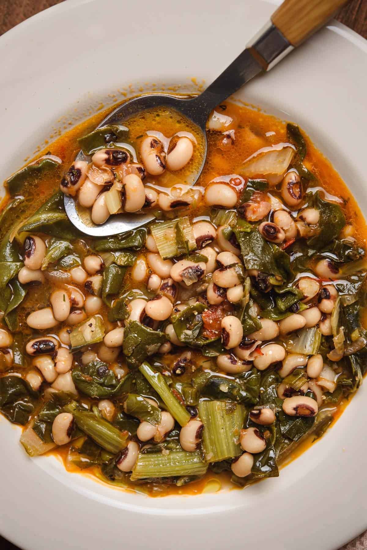 Black Eyed Pea Soup With Collard Greens