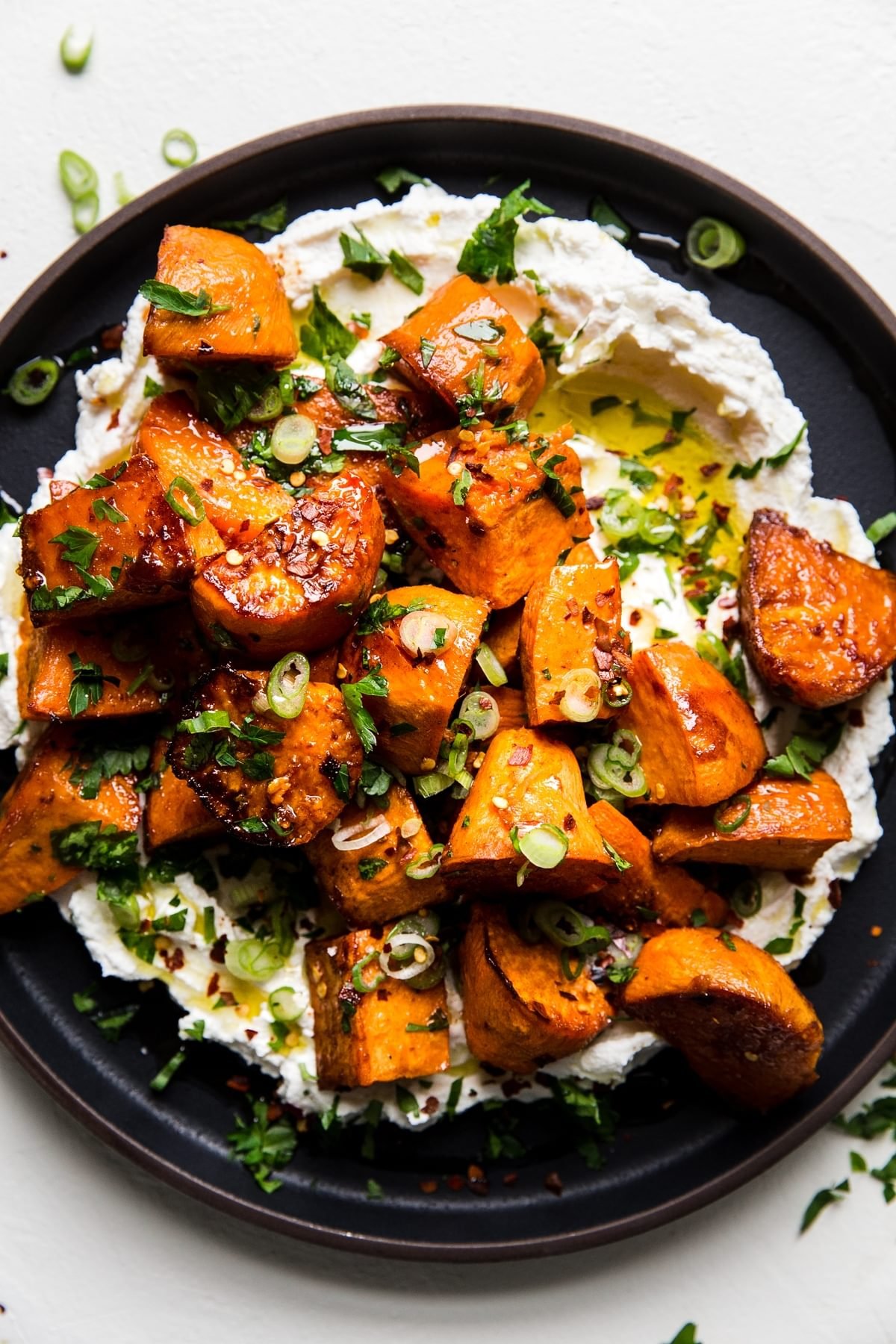 Honey Roasted Sweet Potatoes with Labneh