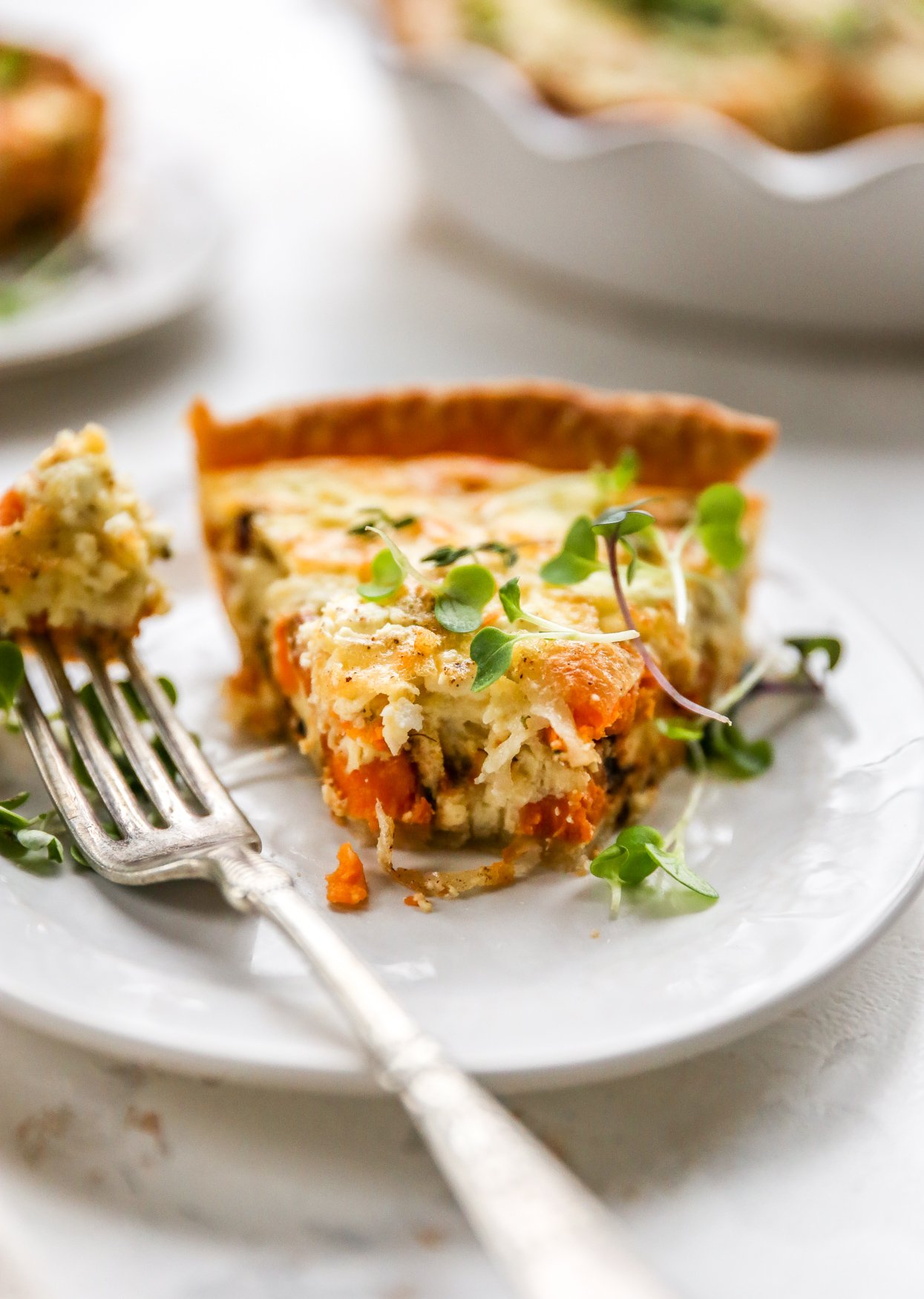 Sweet Potato Goat Cheese Quiche