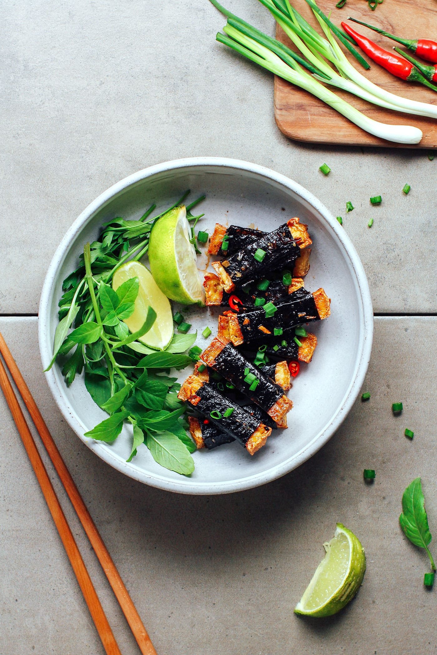 Spicy Seaweed Tofu Rolls