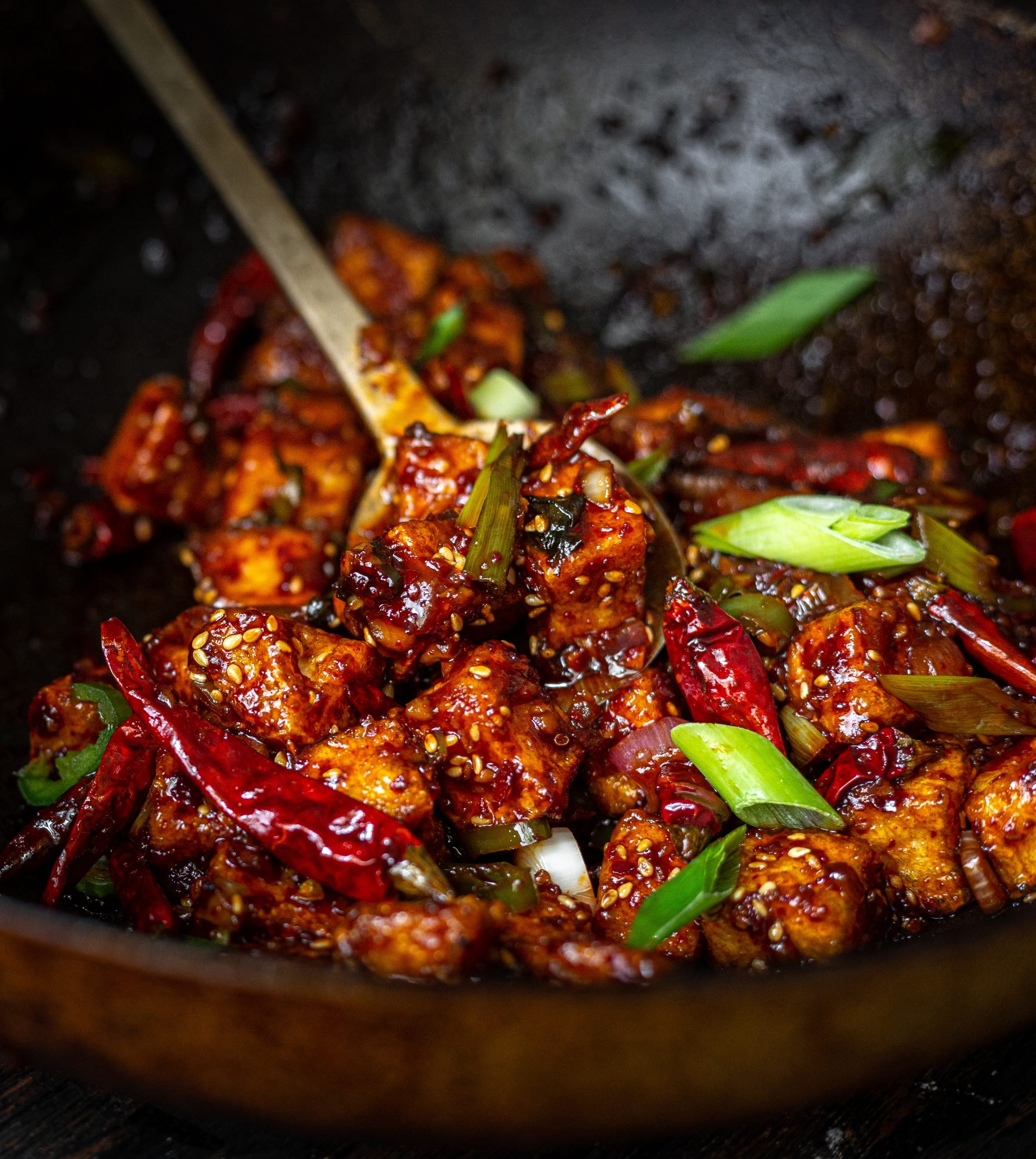 Spicy Crunchy Garlic Tofu