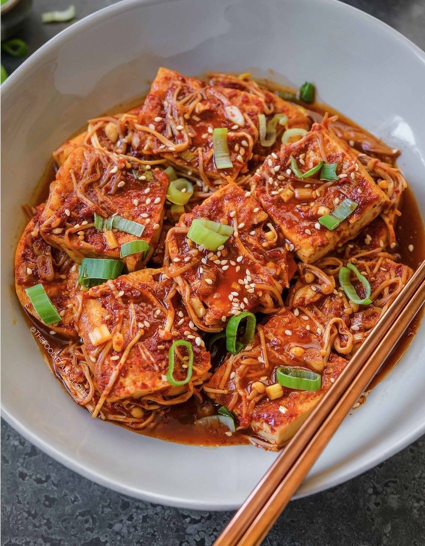 Korean Spicy Braised Tofu
