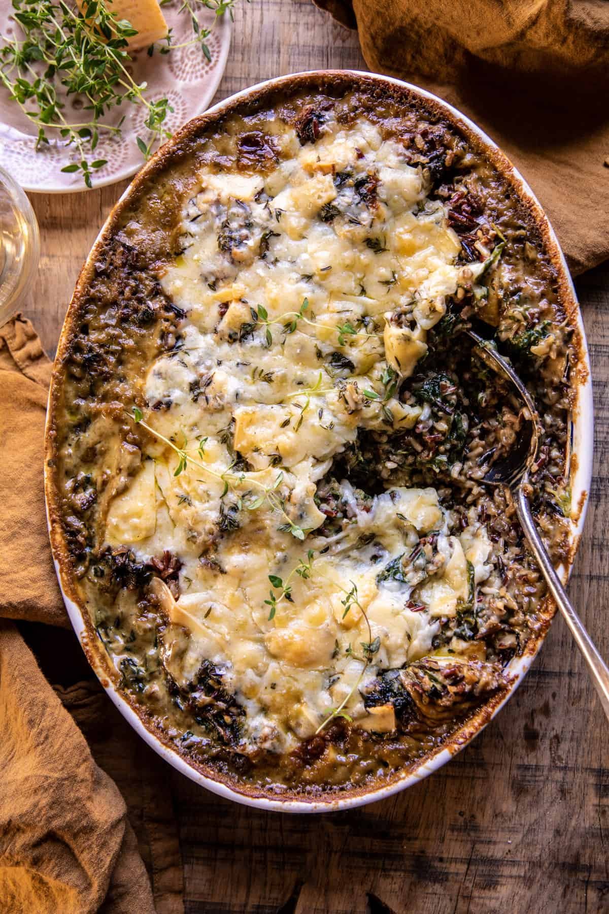 Creamed Spinach and Wild Rice Casserole