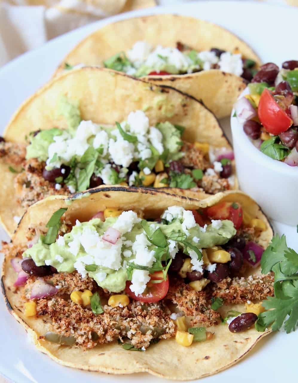 Crispy Cactus Tacos with Creamy Avocado Sauce